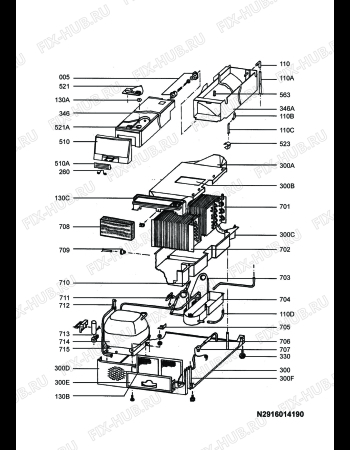 Взрыв-схема стиральной машины Aeg LTH8080WP - Схема узла Condensation water recipient